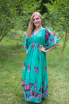 Teal I Wanna Fly Style Caftan in Butterfly Baby Pattern