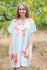 Light Blue Sunshine Style Caftan in Cabbage Roses Pattern|Light Blue Sunshine Style Caftan in Cabbage Roses Pattern|Cabbage Roses