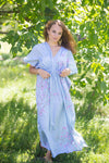 Gray Timeless Style Caftan in Cherry Blossoms Pattern