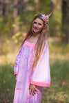 Pink Fire Maiden Style Caftan in Cherry Blossoms Pattern