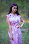 Pink Cool Summer Style Caftan in Cherry Blossoms Pattern