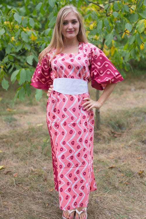 Coral Beauty, Belt and Beyond Style Caftan in Chevron Dots