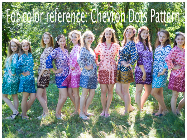 Teal The Drop-Waist Style Caftan in Chevron Dots Pattern