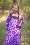 Lilac Fire Maiden Style Caftan in Chevron Pattern