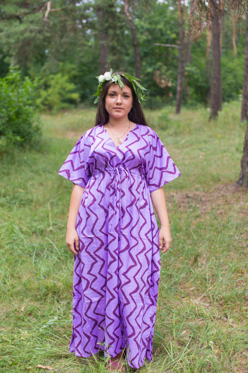 Lilac Timeless Style Caftan in Chevron Pattern|Lilac Timeless Style Caftan in Chevron Pattern|Chevron