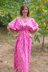 Pink Cut Out Cute Style Caftan in Chevron Pattern