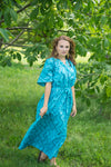 Teal Best of both the worlds Style Caftan in Chevron Pattern