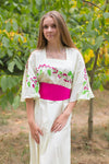 Light Yellow Beauty, Belt and Beyond Style Caftan in Climbing Vines