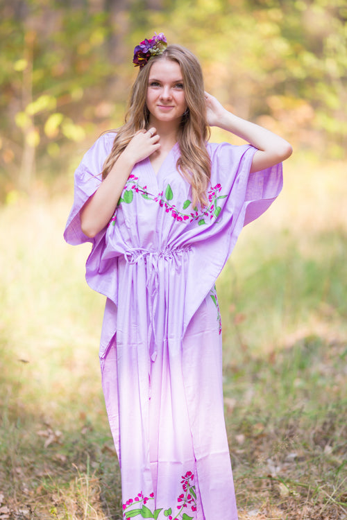 Lilac The Drop-Waist Style Caftan in Climbing Vines Pattern|Lilac The Drop-Waist Style Caftan in Climbing Vines Pattern|Climbing Vines