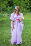 Lilac Unfurl Style Caftan in Climbing Vines Pattern