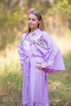 Lilac Oriental Delight Style Caftan in Climbing Vines Pattern