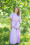 Lilac Divinely Simple Style Caftan in Climbing Vines Pattern