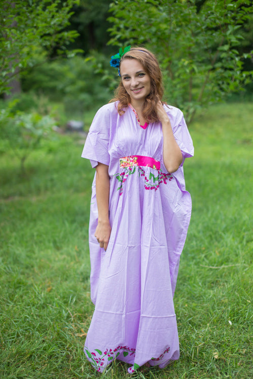 Lilac Unfurl Style Caftan in Climbing Vines Pattern