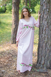 Pink The Unwind Style Caftan in Climbing Vines Pattern