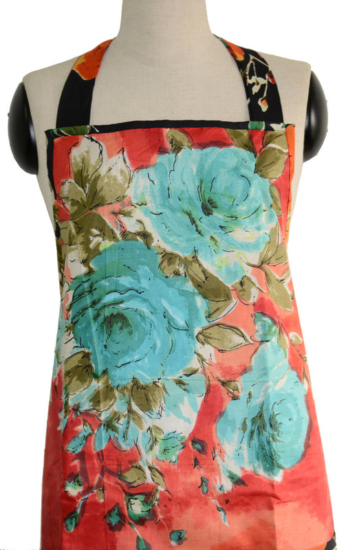 Red Floral Full Apron
