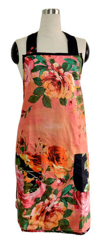 Peach Floral Full Apron