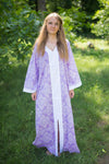 Lilac The Glow-within Style Caftan in Damask Pattern