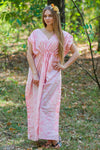 Pink Magic Sleeves Style Caftan in Damask Pattern