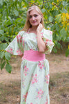 Mint Beauty, Belt and Beyond Style Caftan in Faded Flowers