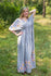 Gray Timeless Style Caftan in Falling Daisies Pattern|Gray Timeless Style Caftan in Falling Daisies Pattern|Falling Daisies