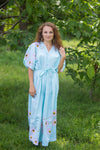 Light Blue Best of both the worlds Style Caftan in Falling Daisies Pattern