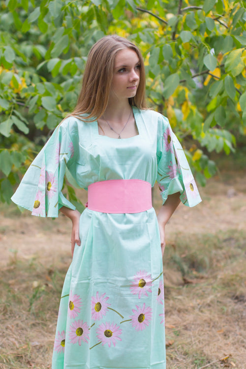 Mint Beauty, Belt and Beyond Style Caftan in Falling Daisies|Mint Beauty, Belt and Beyond Style Caftan in Falling Daisies|Falling Daisies