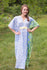 White Blue Unfurl Style Caftan in Falling Leaves Pattern|White Blue Unfurl Style Caftan in Falling Leaves Pattern|Falling Leaves