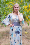 Gray Beauty, Belt and Beyond Style Caftan in Flamingo Watercolor