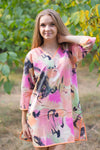 Pink Sun and Sand Style Caftan in Flamingo Watercolor Pattern