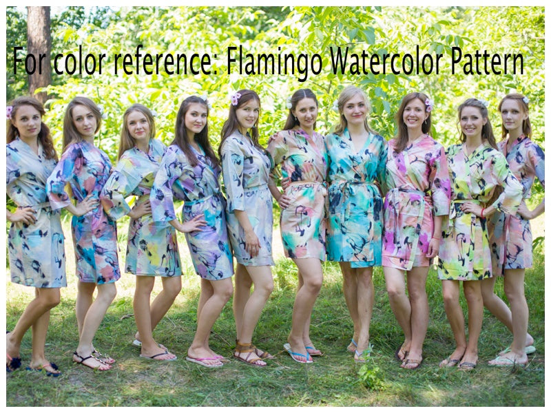 Blue Pink Button Me Down Style Caftan in Flamingo Watercolor Pattern | Laughing Cherries Blue Pink Button Me Down Style Caftan in Flamingo Watercolor Pattern | Laughing Cherries