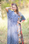 Gray The Drop-Waist Style Caftan in Floral Bordered Pattern