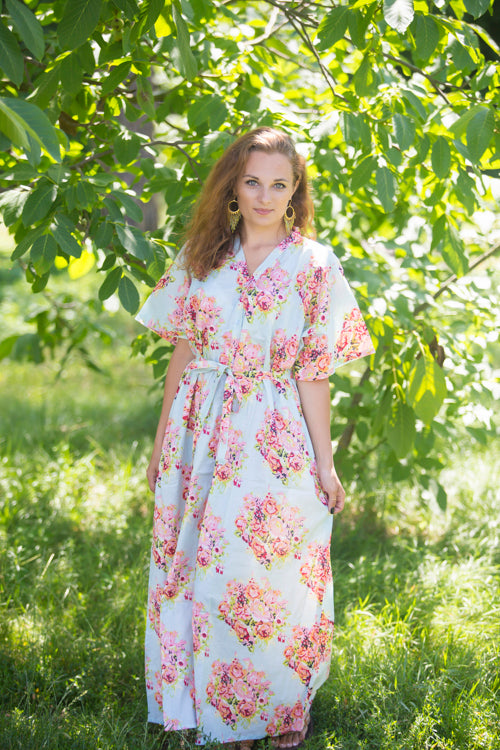 Mint Best of both the worlds Style Caftan in Floral Posy Pattern