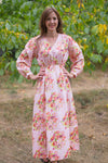 Pink Shape Me Pretty Style Caftan in Floral Posy Pattern