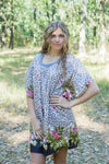 Light Brown Summer Celebration Style Caftan in Fun Leopard Pattern