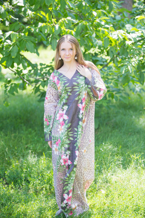 Light Brown The Glow-within Style Caftan in Fun Leopard Pattern|Light Brown The Glow-within Style Caftan in Fun Leopard Pattern|Fun Leaopard