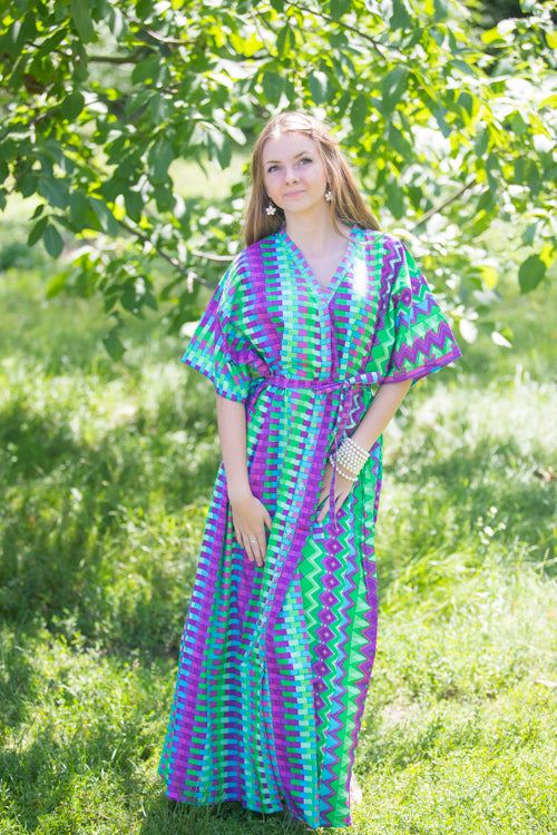 Purple Best of both the worlds Style Caftan in Geometrica Pattern|Purple Best of both the worlds Style Caftan in Geometrica Pattern|Geometrica