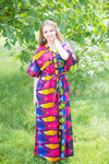 Magenta Best of both the worlds Style Caftan in Glowing Flame Pattern