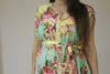 Mint Floral Front Buttoned Maternity Dress