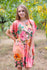 Coral Sunshine Style Caftan in Large Floral Blossom Pattern|Coral Sunshine Style Caftan in Large Floral Blossom Pattern|Large Floral Blossom