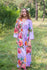 Lilac Button Me Down Style Caftan in Large Floral Blossom Pattern|Lilac Button Me Down Style Caftan in Large Floral Blossom Pattern|Large Floral Blossom