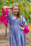 Gray Pretty Princess Style Caftan in Little Chirpies Pattern