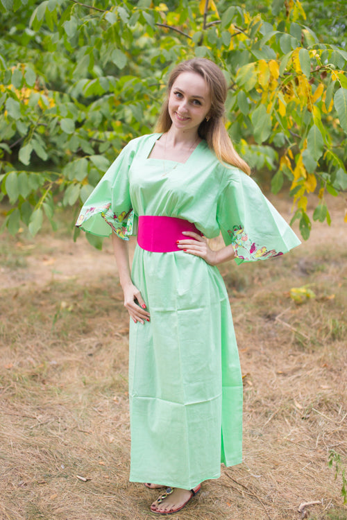 Mint Beauty, Belt and Beyond Style Caftan in Little Chirpies