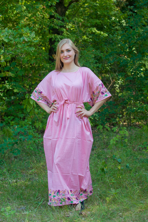 Pink Mademoiselle Style Caftan in Little Chirpies Pattern