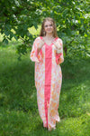 Peach The Glow-within Style Caftan in Ombre Fading Leaves Pattern