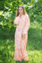 Peach Charming Collars Style Caftan in Ombre Fading Leaves Pattern|Peach Charming Collars Style Caftan in Ombre Fading Leaves Pattern|Ombre Fading Leaves