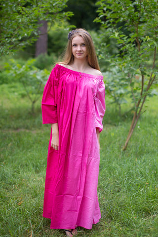 Pink Serene Strapless Style Caftan in Ombre TieDye Pattern