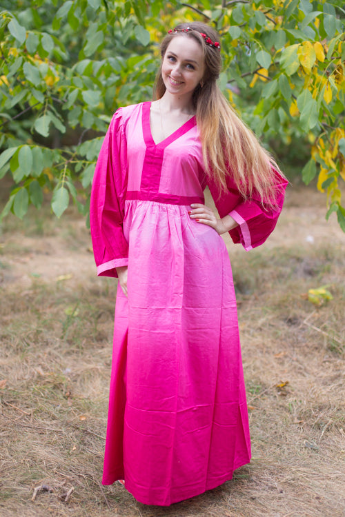Pink My Peasant Dress Style Caftan in Ombre TieDye Pattern