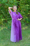 Purple Mademoiselle Style Caftan in Ombre TieDye Pattern