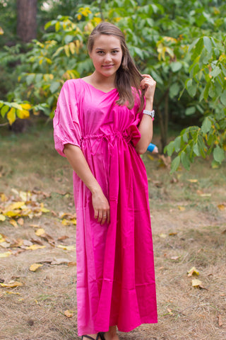 Magenta Cut Out Cute Style Caftan in Ombre TieDye Pattern