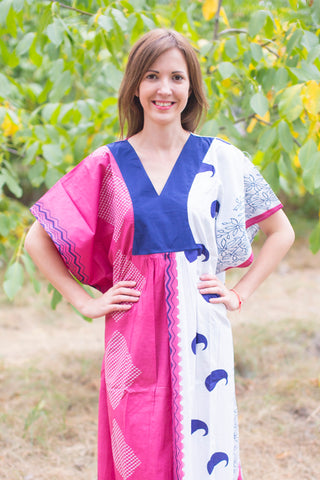 Burgundy Flowing River Style Caftan in Perfectly Paisley Pattern
